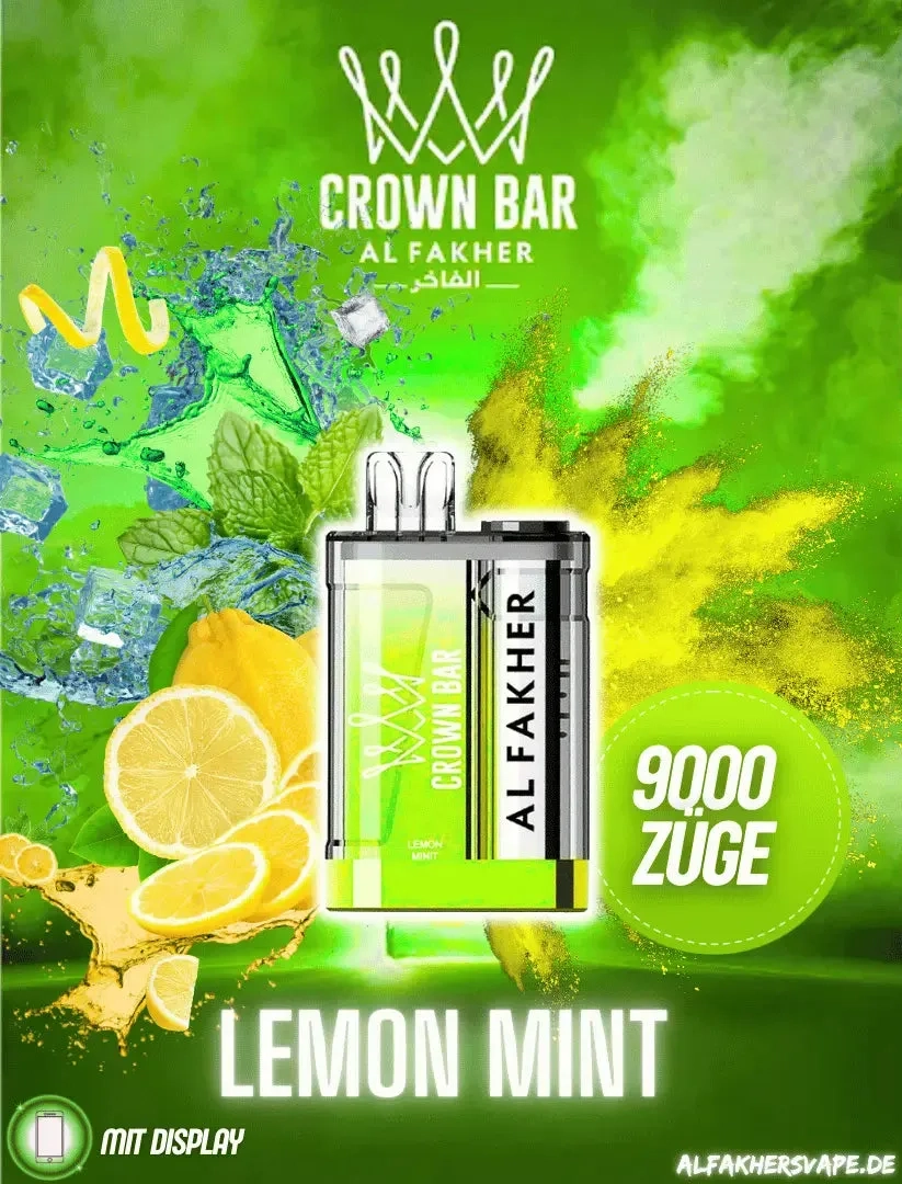 Al Fakher Vape 9000 Crystal Gum Geschmack in ansprechender Produktansicht